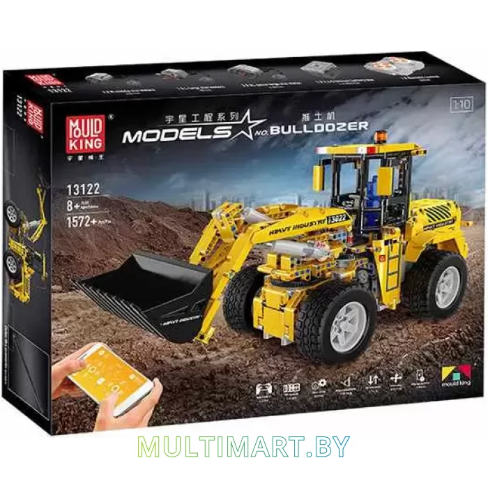 Конструктор Mould King 13122 Бульдозер колесный на радиоуправлении 2.4G